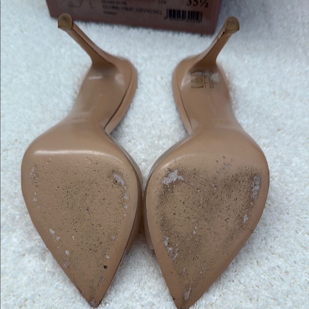 Gianvito Rossi Elle Glass Nude 105 Heels - Picture 2 of 4